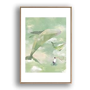 Framed Canvas Wall Art for Living Room, Bedroom Whale Canvas Prints for Modern Home Decoration Ready to Hang - 16"x24" inches