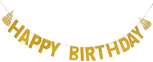 Gold Glitter Bunting Banner For Party Decoration Jijacraft Happy Birthday Letter Bunting Banner Flags Birthday Party Garlands Banners Stickers Confetti Npgdigital Com