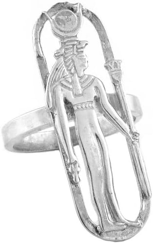 Egyptian Jewelry Silver Goddess Isis Ring