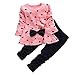 Zeagoo Fall Clothes Baby Girl Cute 2pcs Set Children Clothes Suit Top And Pants,3t/100,Pink