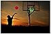 Glow in The Dark Basketball Net Hoop Pair - LED Lighted Smart Basketball Goal with Glowing Hoop Net - Nightime Light Up Glow Hoop Outdoor - Heavy Duty Basketball Air Pump Included
