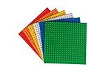 Rubiks Briks Classic Baseplates 20x20 Building Brick Stackable Base Plates | STEM Toys from Inventor of Rubik's Cube | Compatible with Major Brands | 6 Rubik's Cube Colors