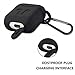 Airpods Case, Airpods Accessories Set,9 in 1 Protective Silicone Cover and Skin Compatible Apple Airpods with Anti-Lost Airpods Strap,Airpods Ear Hook/Watch Band Holder/Keychain/Carrying Box (Black)thumb 2