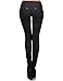 Enimay Women's Colored Jean Look Jeggings Tights Spandex Leggings Yoga Pants Black Small