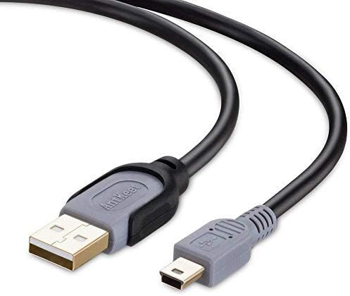 Mini USB Cable 12ft,Antkeet USB 2.0 Type A to Mini B Cable Male Cord for MP3 Players, Digital Cameras,PS Controller,GPS Receiver,PDAs,etc (12ft)