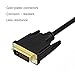 NiceCable DVI to VGA Active Adapter, DVI-D to VGA Converter, Supports HDTV 1080p, PC Graphics 1920x1200, Gold Plated Connectors, Compatible with Windows, Mac, Laptop, Desktop, Monitor, Projector