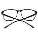 Panto Oversized Thin Frame Nerd Fashion Glasses Black