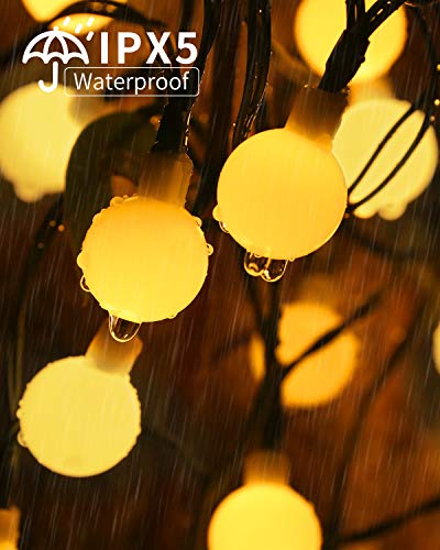 Solar String Lights Outdoor, Upgrade Version Solar+USB Powered+Remote Control 35.6ft 60LED Outdoor String Lights Waterproof IPX5, 8 Lighting Modes LED String Lights for Garden Yard Wedding Party