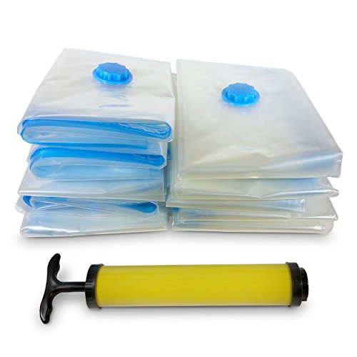 Vacuum Storage Bags 15 Pack Bundle Space saver FREE Hand pump for