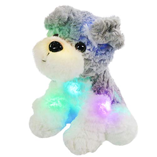 SpecialYou 10'' Musical Light up Puppy Dog Stuffed Animals LED Singing