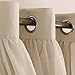 NICETOWN 2 Layers Mix & Match Elegance Biscotti Beige Crinkled Voile & Blackout Curtain Panels with Free Tie-Backs, Home Decor Window Drapes for Nursery (Pack of 2-Layer Draperies, W52 x L84)