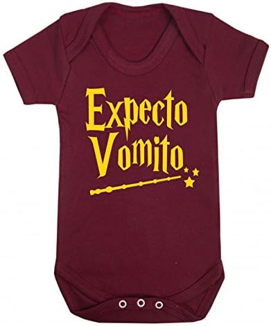 Expecto Vomito Harry Potter Novelty Baby Vest Maroon (6-12 Months)