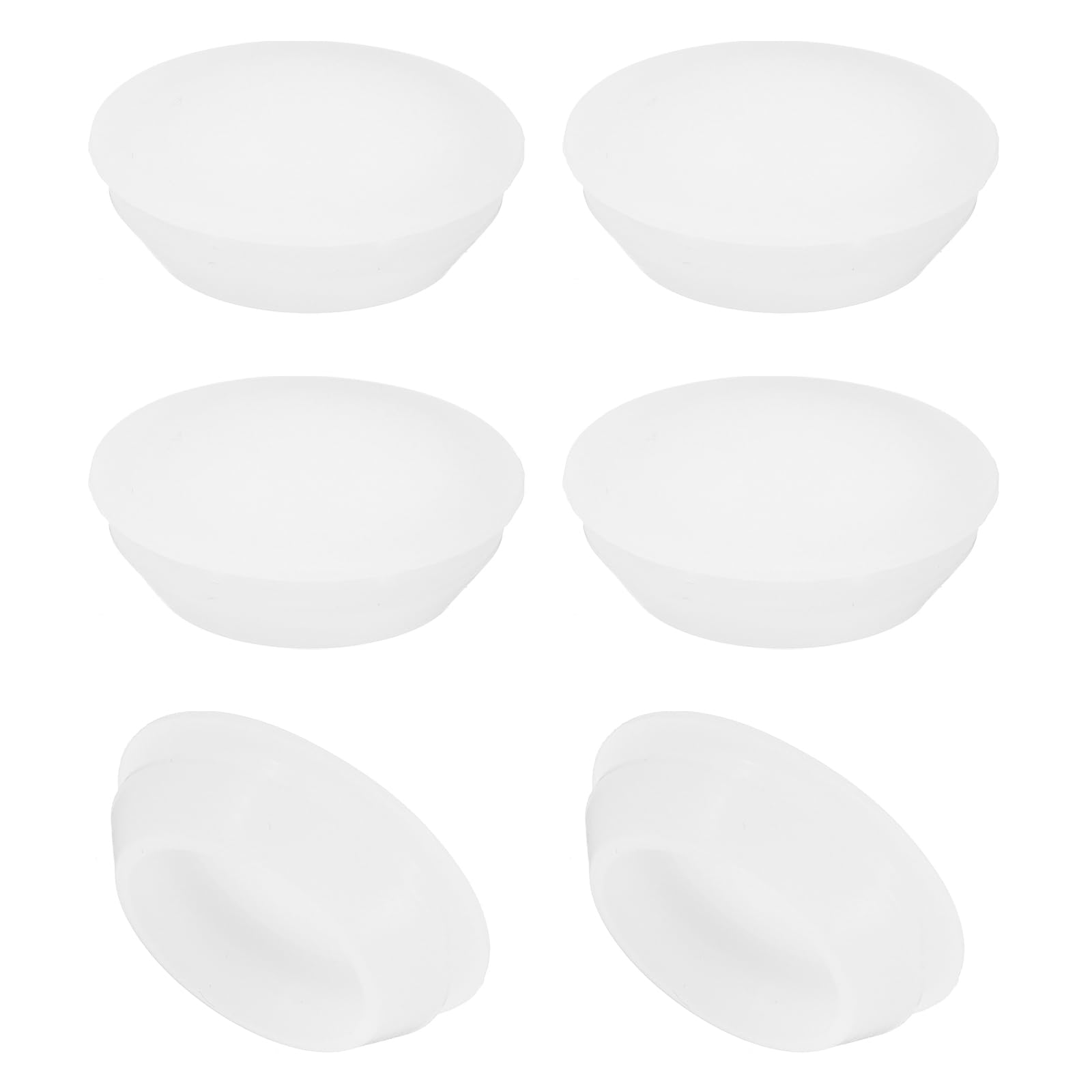 PATIKIL 30mm Silicone Round Snap, 6 Pcs Hole Plug, Translucent