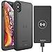 Alpatronix iPhone Xs/X Battery Case, 4200mAh Slim Portable Protective Extended Charger Cover with Wireless Charging Compatible with iPhone X & XS (5.8 inch) BXX+CX101 Black
