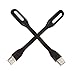 iMBPrice (2 Pack) Portable Mini USB Led Lamp Light (Warm White) with Flexible Adjust Angle for PC & Mac/Laptop/Power Bank - Black