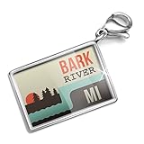 Clip on Charm & Bracelet Set USA Rivers Bark River