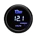 Docooler® 52mm 2in LCD 0~15V Digital Voltage Meter Gauge for Auto Car with Warning Light - Black