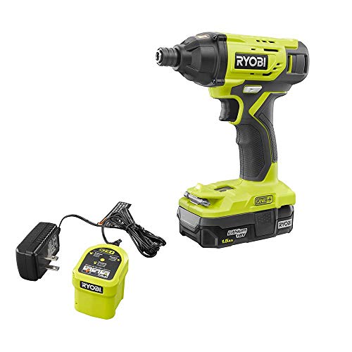 Ryobi One+ 18 Volt Cordless 1/4 Impact Driver Kit, Includes