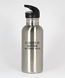 I'd Rather Be Watching THE THUNDER- WOLVES - Funny Humor 20oz Silver Water Bottle
