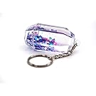 Creationtop Liquid Keychain Fashionable Glitter Powder Moving floating Keychain (Purple)