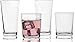 Circleware Theory Huge Set of 16 Drinking Glasses, 8-15.75oz. and 8-12.5oz. Double Old Fashioned Whiskey Glass, Clear, Lead-Free Glass Drink Cups