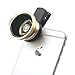HD Clip-on Camera Lens, Multi-Function 12x Zoom Telephoto Lens + 0.45X Wide Angle Lens + 15X Super Macro Lens for iPhones, Samsung, Other Smartphones (Gold)