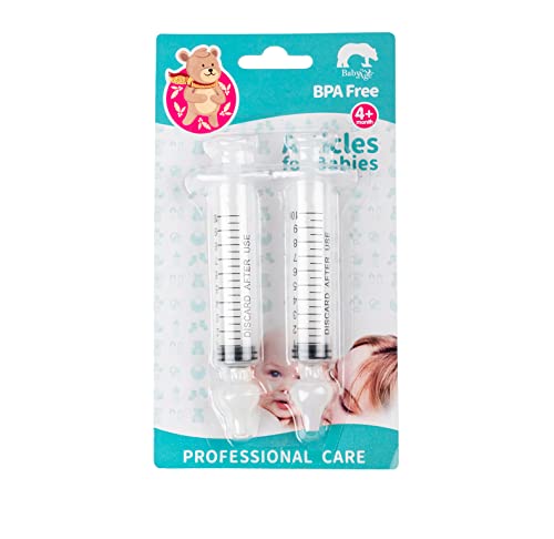Petipeton Nasal Syringe Baby Nasal Aspirator - Decongester - Nose Cleaner - BPA & Phthalate Free - Transparent - Silicone Tips - Infant