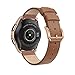 SWEES Genuine Leather Band Compatible for Galaxy Watch 42mm & Gear S2 Classic & Gear Sport, 20mm Learther Bands with Quick Release for Galaxy Watch Active 2 Smart Watch 2019 Women Men, Cinnamon Brown