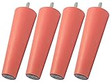 Legheads M8 IKEA Sofa Legs, Tapered Sofa Couch and Chair Legs IKEA M8 Thread Replacement Furniture Legs. Perfect For IKEA Or Us Made Furniture and Beds With Attachment Plates - Cayenne Red