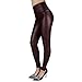 jntworld Sexy Faux Leather High Waisted Leggings, M(US8-10), Brown