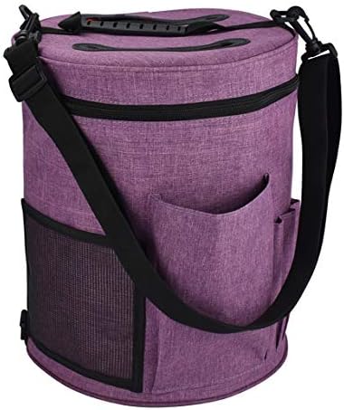 RUJFISH Rurah Organizer Bag Knitting Projects Large Tote Bag for Storage Yarn Supplies Organizer Tote for Weave Tools Crochet Accessories Needles/Hooks Lightweight Holder with Adjustable Strap