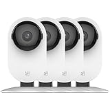 YI 4pc Home Camera, 1080p Wi-Fi IP Security Surveillance System with Motion Alert, Night Vision, Baby Monitor on iOS, Android App - Cloud Service Available