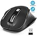 Wireless Mouse, RATEL 2.4G USB Wireless Ergonomic Mouse Computer Mouse 6 Buttons Laptop Mouse USB Mouse with Nano Receiver 2400 DPI 5 Adjustment Levels Cordless Wireless Mice for Windows-Black