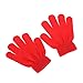 Pinksee Kids Boys Girls Winter Warm Stretchy Knitted Magic Gloves Red One Size