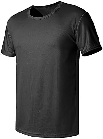 Tawill Athletic Moisture Wicking All Sport Short Sleeve T Shirt (XX-Large, Black)
