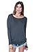 A+D Womens Thin Knit Dolman Sleeve Top W/Round Hem