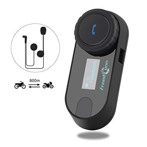 Helmet Bluetooth Intercom Kit Microphone Headphone Motorcycle Intercom Headset 800M Full-Duplex Intercom Support 3 Riders Connected, Cell Phone/Music/GPS (1 Unit with Hard Cable) - Thumbnail 7