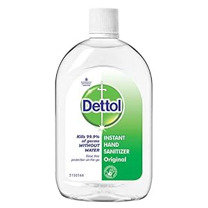 Dettol Hand Sanitizer Liquid Gel Bottle, 500ml | 70% Alcohol, Kills 99.9% Germs