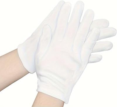 ROMAXO 2 Pairs 100% Cotton Moisturising Gloves for Eczema Dry Hands
