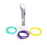 ☼ 3D Pen Doodler - 2nd Gen 3D Drawing Pen, Extra Long 6 Foot Power Cord, 3D Printer Pen Has LED Display, ABS or PLA Compatible (3D Pen Kit With Starter PLA Filament) ☼
