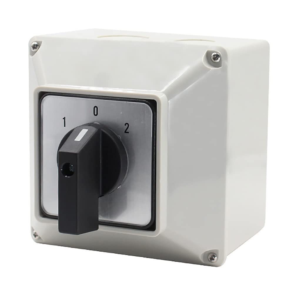 Changeover switch 3 Position 8 Screw Terminals Cam Switch in Robust Enclosure