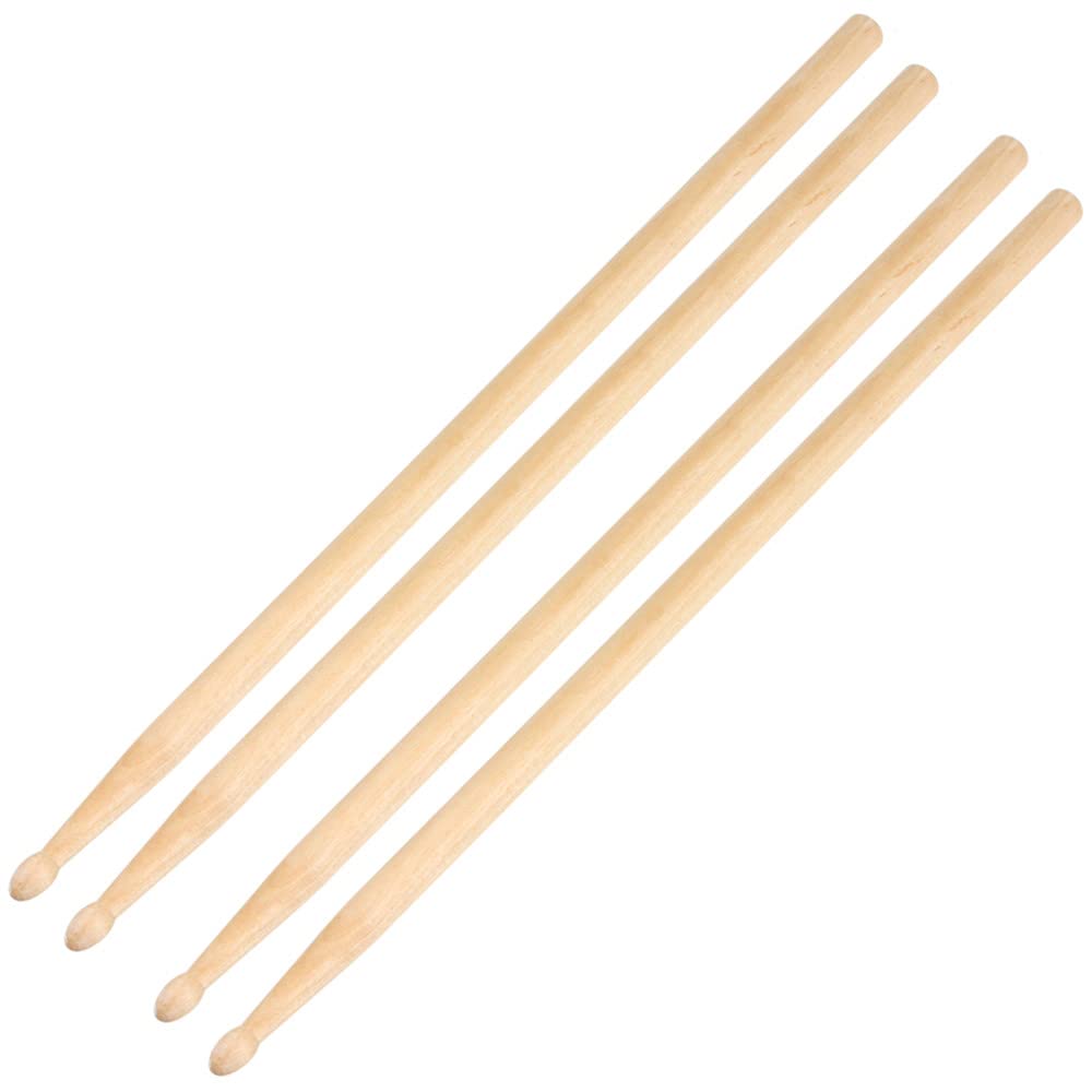 MuzcYM 2 Pair 5A Maple Wood Drum Sticks for Jazz Drum/Dumb Drum Exercise, Wood Tip Drum Sticks for Students and Adults