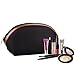 SPSHENG Makeup Bag,Cosmetic Bag Set of 3,Nylon Travel Toiletry Bag Accessories Organizer Black