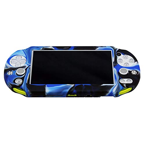 GMSP Silicone Rubber Soft Protective Case Cover for Sony Playstation PS Vita 2000 (Blue)