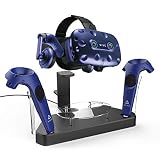 AFAITH Upgraded Charger for HTC Vive Pro or Vive Headset and Controller, Multifunction Contact Charging Station, VR Stand Holder Support Firmware Upgrade
