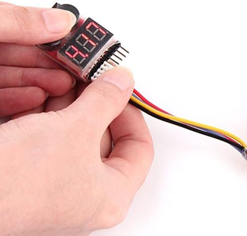 RC 1-8S Battery Checker and Low Voltage Buzzer Alarm with LED Indicator for LiMn Li-ion Battery