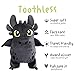 Cubcoats Toothless Dragon - 2-in-1 Transforming Classic Zip-Up & Soft Plushie - How to Train Your Dragon - Glow in The Dark Grey
