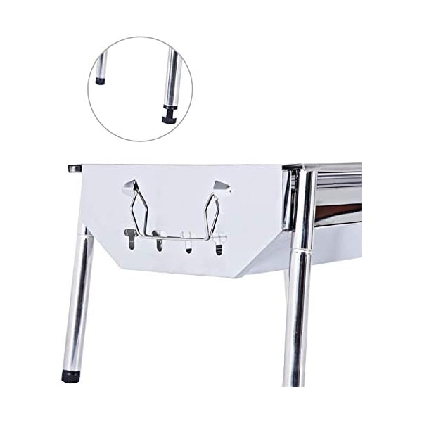 ISUMER-Charcoal-Grill-Barbecue-Portable-BBQ-Stainless-Steel-Folding-BBQ-Kabab-Grill-Camping-Grill-Tabletop-Grill-Hibachi-Grill-for-Shish-Kabob-Portable-Camping-Cooking-Small-Grill