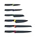 Joseph Joseph 10077 Elevate Stainless Steel Non-Stick Set with Rotating Knife Block, 7-Piece, Black (Discontinued)