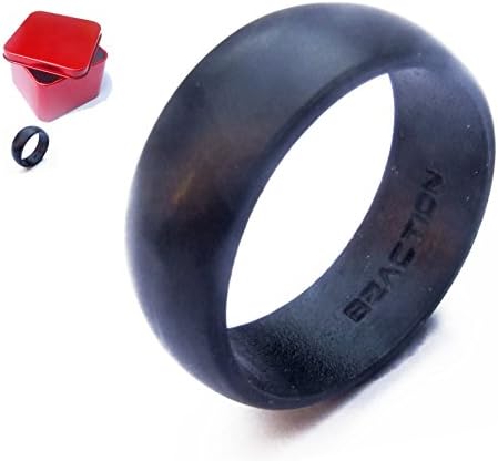Womens Silicone Wedding Ring Band. Includes Gift Box. Black, Pink, Yellow…Wife Gifts From Husband